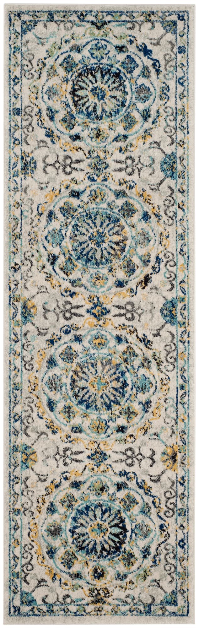 Evoke Circle Medallion 2'-2" X 7' Area Rug